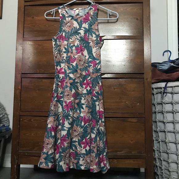 H&M floral sleeveless skater dress xs - Picture 1 of 3